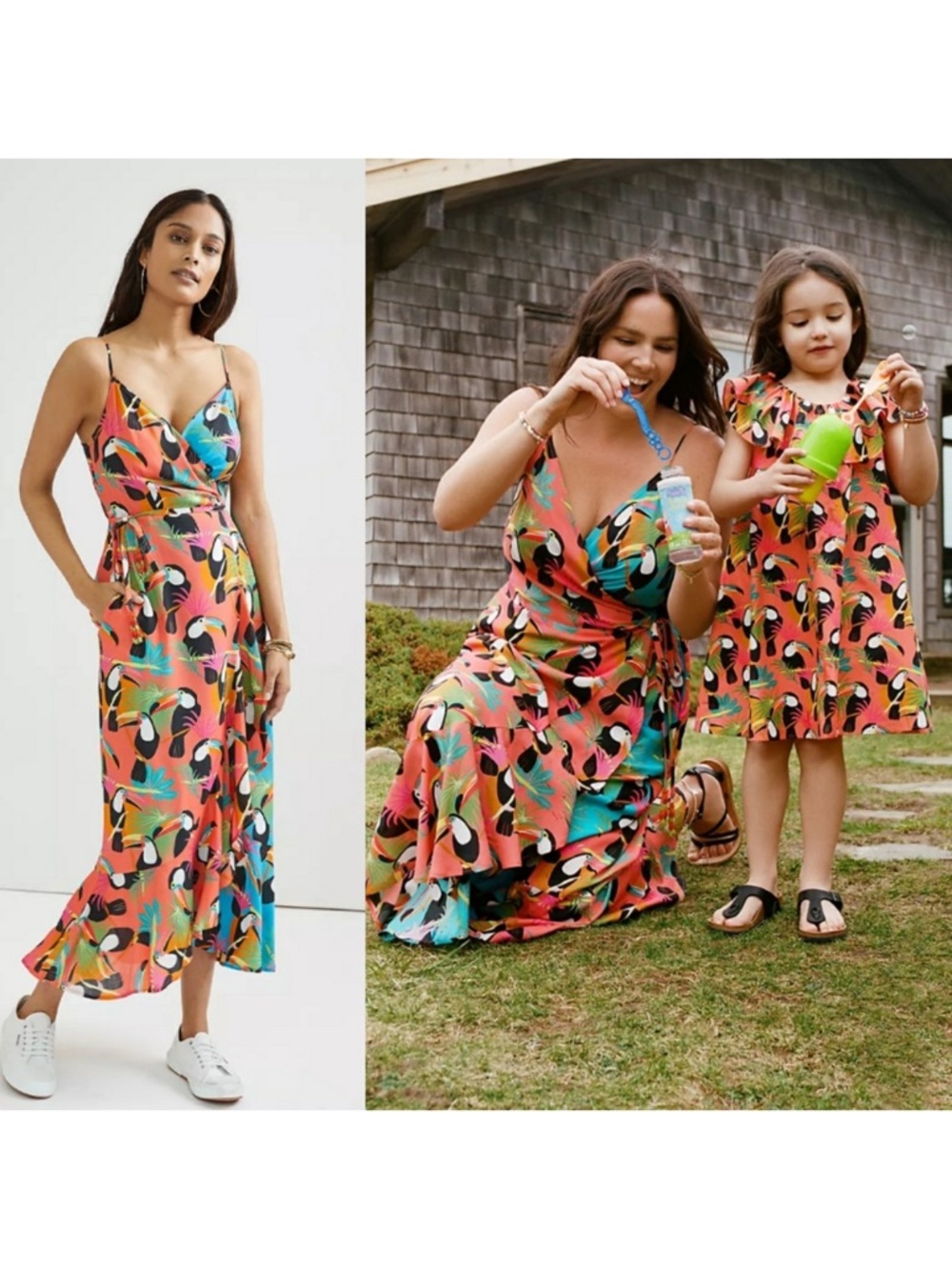 NWT Farm Rio Toucan Wrap Maxi Dress